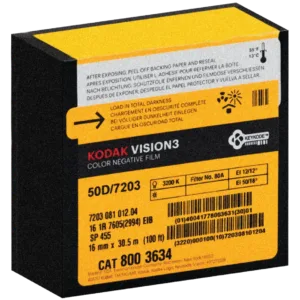 Kodak Vision3 50D 7203 Motion Picture FIlm 16mm, 35mm, Cinefilm, Bolex