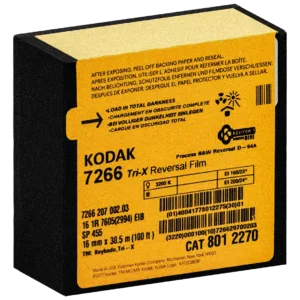 Kodak 7266 Tri-X Reversal Motion Picture FIlm 16mm, 35mm, Cinefilm, Bolex